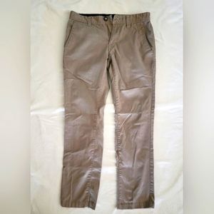 Volcom Stone Pants Mens Beige Khaki Scout Vented  Outdoors Casual Men size 29X29